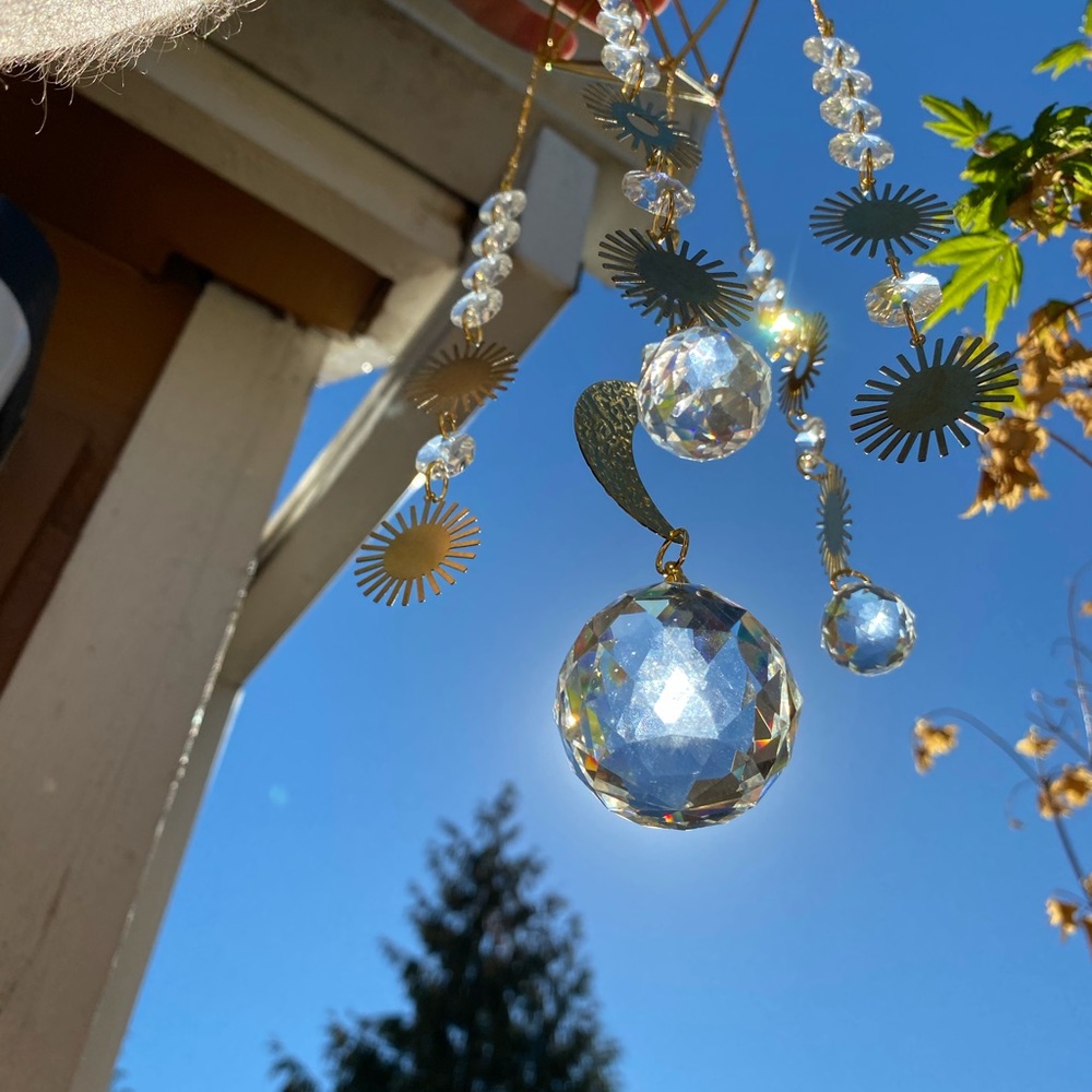 Sun and Moon themed suncatcher